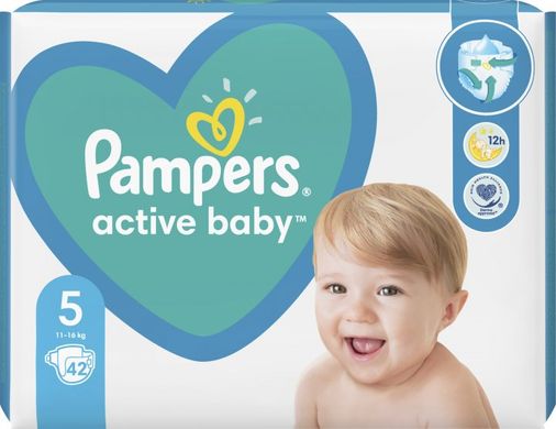 Підгузки Pampers Active Baby 5 Junior (11-16 кг) 42 шт