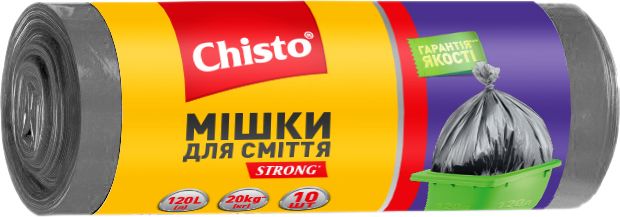 Пакеты для мусора Chisto Strong 120 л 10 шт.