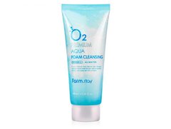 Киснева пінка для обличчя FarmStay O2 Aqua Premium Cleansing Foam 100 мл