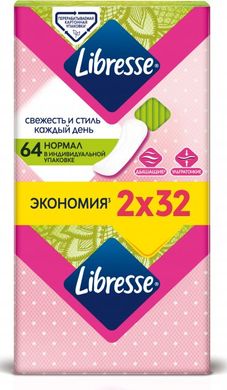 Щоденні прокладки Libresse Dailyfresh Normal 64 шт