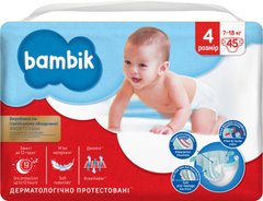 Підгузки дитячі одноразові Bambik Jumbo 4 MAXI (7-18 кг) 45 шт