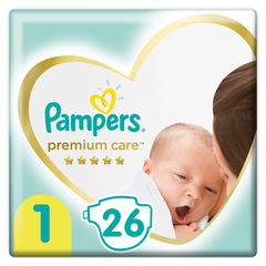 Подгузники Pampers Premium Care 1 (2-5 кг) 26 шт