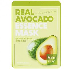 Зволожуюча тканинна маска FarmStay для обличчя з авокадо Real Avocado Essence Mask 23 мл