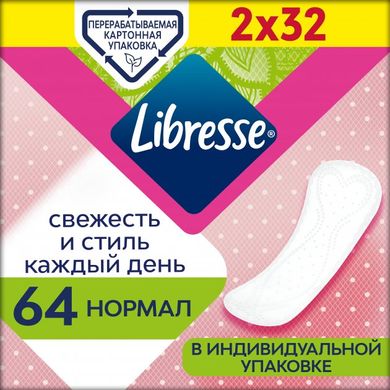 Ежедневные прокладки Libresse Dailyfresh Normal 64 шт