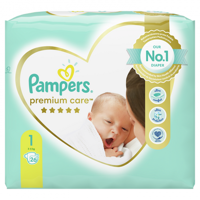 Підгузки Pampers Premium Care 1 (2-5 кг) 26 шт