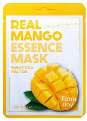 Зволожувальна тканинна маска FarmStay для обличчя Real Mango Essence Mask з екстрактом манго 23 мл