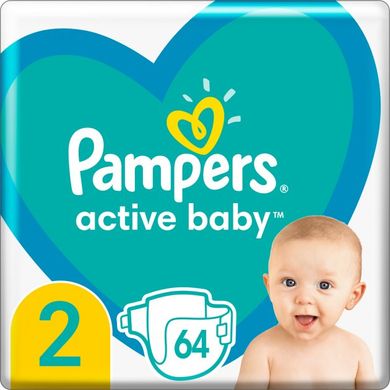 Подгузники Pampers Active Baby 2 (4-8 кг) 64 шт