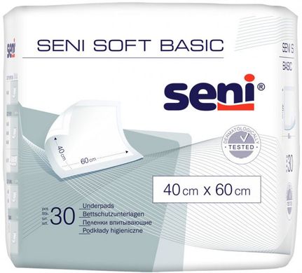 Одноразові пелюшки Seni Soft Basic 40х60 см 30 шт.