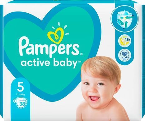 Підгузки Pampers Active Baby Розмір 5 (11-16 кг) 38 шт