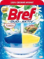 Жидкий туалетный блок с корзинкой Bref Дуо-Актив Лимон 50 мл
