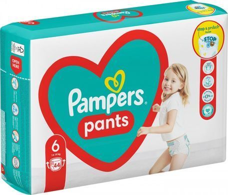 Подгузники-трусики Pampers Pants Размер 6 (14-19 кг) 44 шт