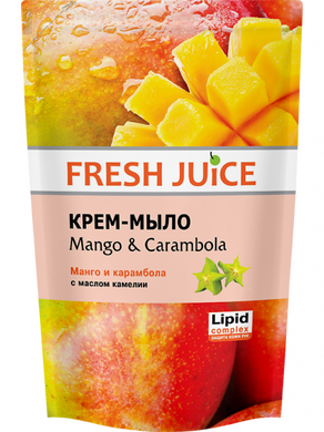 Крем-мило Fresh Juice Манго та карамбола з олією камелії 460 мл