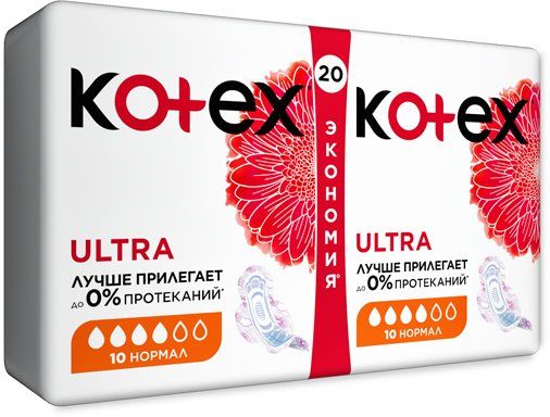 Гигиенические прокладки Кotex Ultra Dry Normal Duo 20 шт.