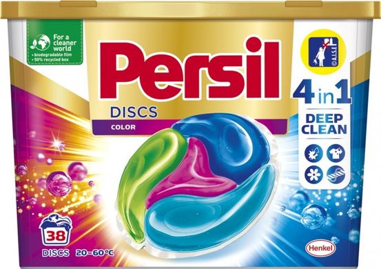 Гель для стирки в капсулах Persil Deep Clean Discs Color 38 шт