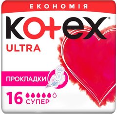 Гігієнічні прокладки Кotex Ultra Dry Super 16 шт.