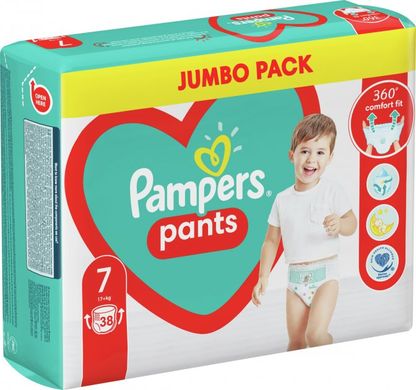 Підгузки-трусики Pampers Pants 7 (17+ кг) 38 шт