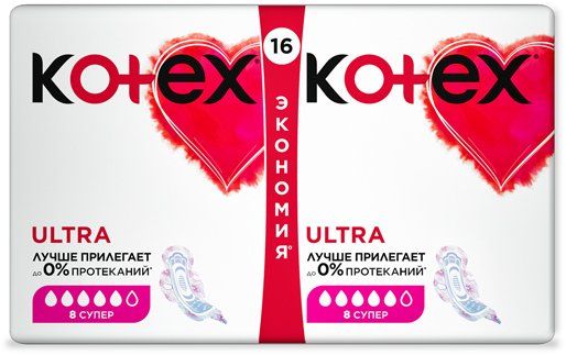 Гигиенические прокладки Кotex Ultra Dry Super 16 шт.