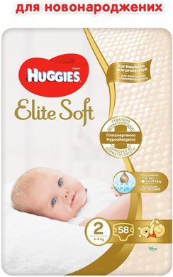 Подгузники Huggies Elite Soft Jumbo 2 (4-6 кг) 58 шт