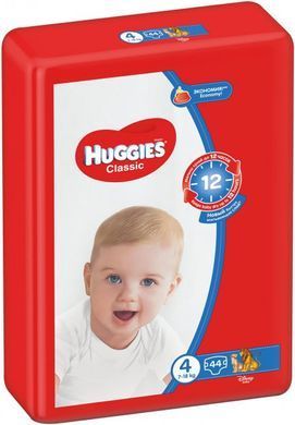 Подгузники Huggies Classic 4 7-18 кг Jumbo 44 шт