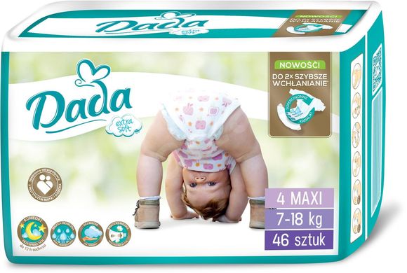 Підгузки Dada Extra Soft 4 Maxi (7-18 кг) 46 шт