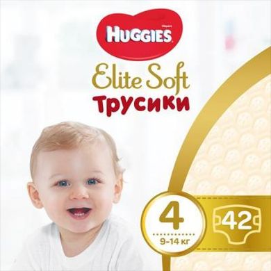 Підгузки Huggies Elite Soft Pants L розмір 4 (9-14 кг) Mega 42 шт