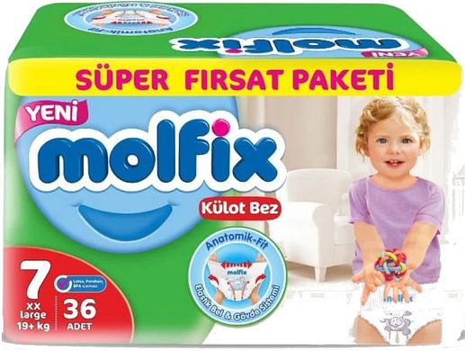 Подгузники-трусики Molfix Jumbo 7 XXLarge (19 + кг) 36 шт