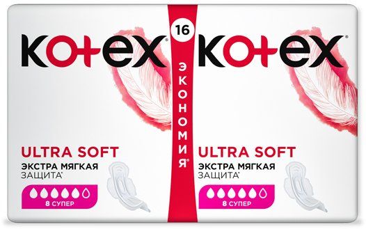 Гігієнічні прокладки Кotex Ultra Soft Super Duo 16 шт.