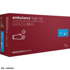 Рукавиці латексні Mercator Medical Ambulance High Risk нестерильні неопудрені S 50 шт.