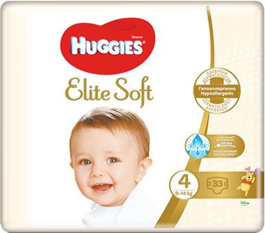 Підгузки Huggies Elite Soft Jumbo 4 (8-14 кг) 33 шт