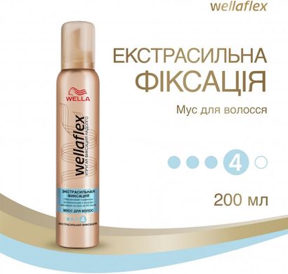 Мус для волосся Wella Wellaflex Екстрасильна фіксація 200 мл