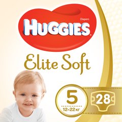 Подгузники Huggies Elite Soft Jumbo 5 (12-22 кг) 28 шт