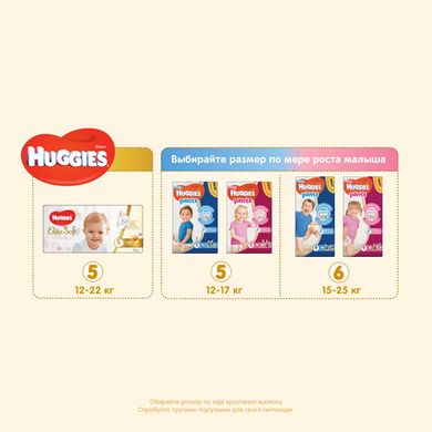 Підгузки Huggies Elite Soft Jumbo 5 (12-22 кг) 28 шт