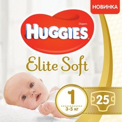 Підгузки Huggies Elite Soft 1 (3-5 кг) 25 шт