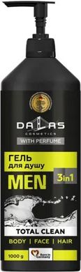 Чоловічий шампунь-гель Dalas для душу 3в1 Total clean 1 л