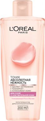 Мягкий тоник L'Oreal Paris Абсолютная Нежность для сухой и чувствительной кожи 200 мл