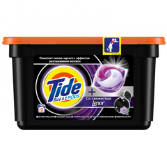 Капсули для прання Tide Все-в-1 Для чорних речей + Lenor Ефект 12 шт