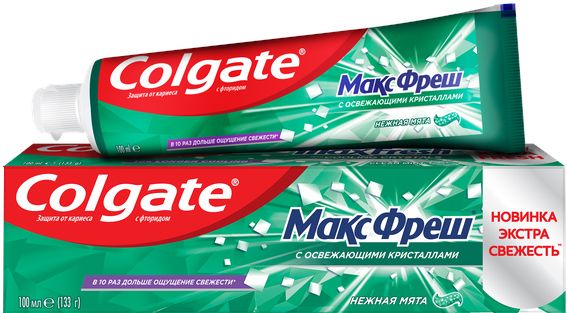 Зубна паста освіжаюча Colgate Макс Фреш Ніжна м'ята 100 мл