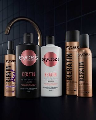 Шампунь SYOSS Keratin с Голубым Лотосом для ломких волос 440 мл