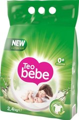 Пральний порошок Тео Bebe Just Essentials Cotton Soft Green 2.4 кг, 2400, 16, автомат, дитяча, порошок, Болгарія