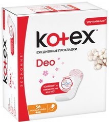 Ежедневные гигиенические прокладки Kotex Normal Plus Deo 56 шт.