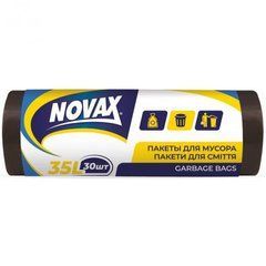 Пакеты для мусора Novax черные 35 л х 30 шт
