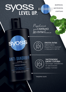 Шампунь SYOSS Anti-Dandruff з Центеллою Азіатською для волосся, схильного до лупи 440 мл